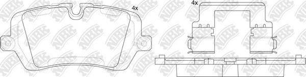 NiBK PN47001 - Тормозные колодки, дисковые, комплект autospares.lv