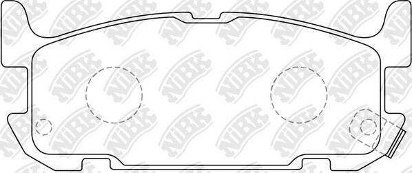 NiBK PN5487 - Тормозные колодки, дисковые, комплект autospares.lv