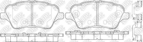 NiBK PN51010 - Тормозные колодки, дисковые, комплект autospares.lv