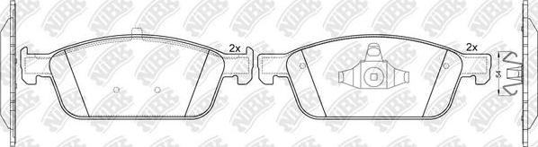 NiBK PN51011 - Тормозные колодки, дисковые, комплект autospares.lv