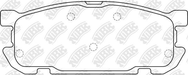 NiBK PN5809 - Тормозные колодки, дисковые, комплект autospares.lv