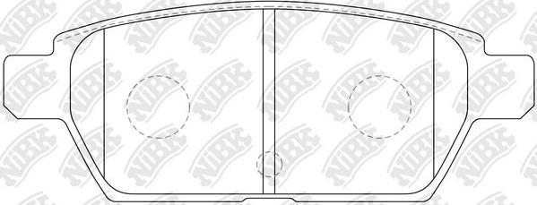 NiBK PN5803 - Тормозные колодки, дисковые, комплект autospares.lv