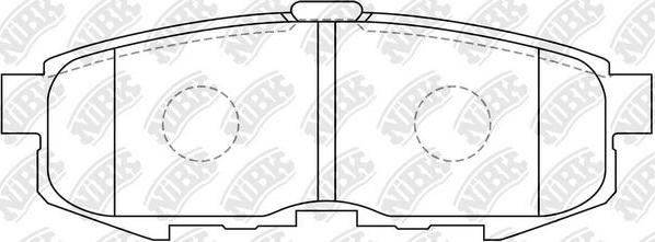 NiBK PN5807 - Тормозные колодки, дисковые, комплект autospares.lv