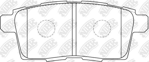 NiBK PN5814 - Тормозные колодки, дисковые, комплект autospares.lv