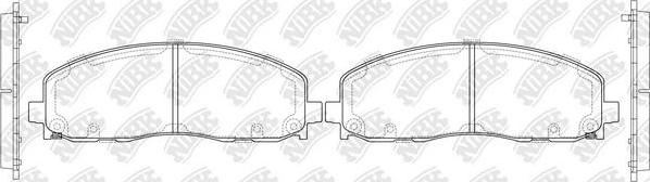 NiBK PN53003 - Тормозные колодки, дисковые, комплект autospares.lv