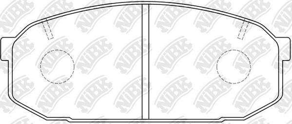 NiBK PN5300 - Тормозные колодки, дисковые, комплект autospares.lv