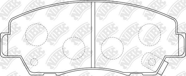 NiBK PN5297 - Тормозные колодки, дисковые, комплект autospares.lv