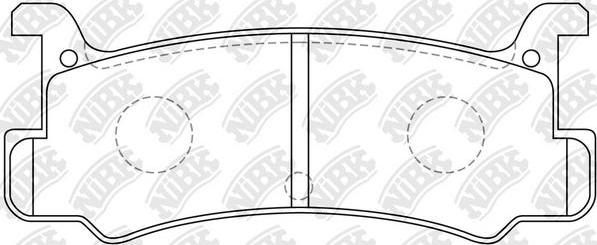 NiBK PN6353 - Тормозные колодки, дисковые, комплект autospares.lv