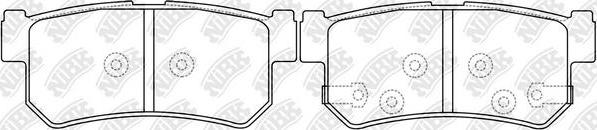 NiBK PN0440 - Тормозные колодки, дисковые, комплект autospares.lv