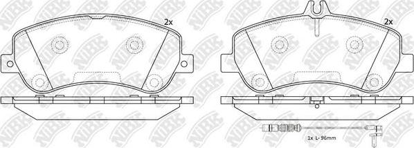 NiBK PN0459W - Тормозные колодки, дисковые, комплект autospares.lv