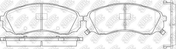 NiBK PN0458 - Тормозные колодки, дисковые, комплект autospares.lv