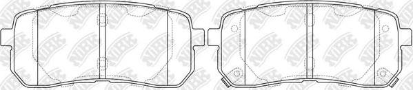 NiBK PN0457 - Тормозные колодки, дисковые, комплект autospares.lv