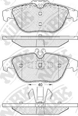 NiBK PN0460 - Тормозные колодки, дисковые, комплект autospares.lv