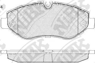 NiBK PN0410 - Тормозные колодки, дисковые, комплект autospares.lv