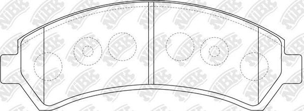 NiBK PN0413 - Тормозные колодки, дисковые, комплект autospares.lv