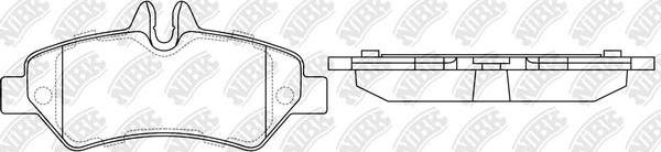 NiBK PN0412 - Тормозные колодки, дисковые, комплект autospares.lv