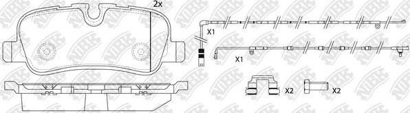 NiBK PN0485W - Тормозные колодки, дисковые, комплект autospares.lv