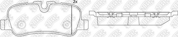 NiBK PN0485 - Тормозные колодки, дисковые, комплект autospares.lv