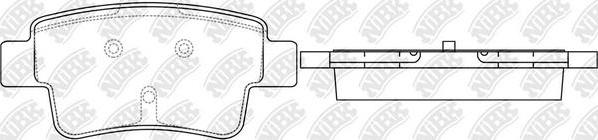 NiBK PN0481 - Тормозные колодки, дисковые, комплект autospares.lv