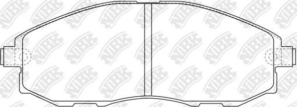 NiBK PN0434 - Тормозные колодки, дисковые, комплект autospares.lv