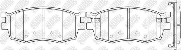 NiBK PN0435 - Тормозные колодки, дисковые, комплект autospares.lv