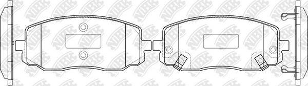 NiBK PN0438 - Тормозные колодки, дисковые, комплект autospares.lv