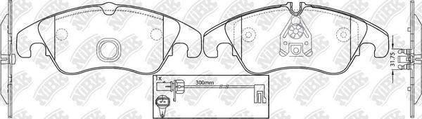 NiBK PN0477W - Тормозные колодки, дисковые, комплект autospares.lv