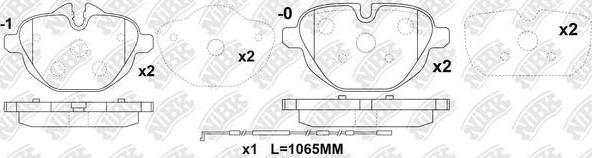 NiBK PN0546W - Тормозные колодки, дисковые, комплект autospares.lv