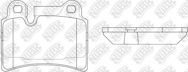 NiBK PN0541 - Тормозные колодки, дисковые, комплект autospares.lv