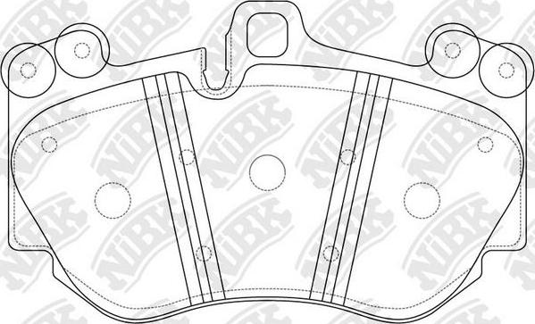 NiBK PN0552 - Тормозные колодки, дисковые, комплект autospares.lv