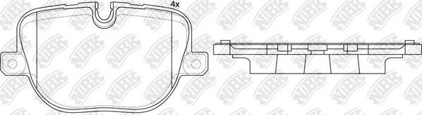 NiBK PN0566 - Тормозные колодки, дисковые, комплект autospares.lv