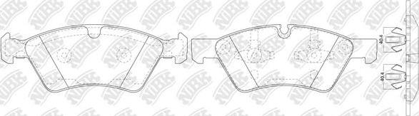 NiBK PN0500 - Тормозные колодки, дисковые, комплект autospares.lv