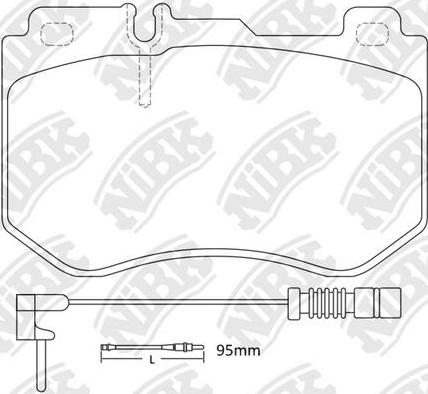 NiBK PN0584W - Тормозные колодки, дисковые, комплект autospares.lv