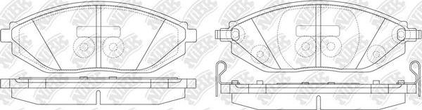 NiBK PN0570 - Тормозные колодки, дисковые, комплект autospares.lv