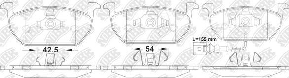 NiBK PN0699W - Тормозные колодки, дисковые, комплект autospares.lv