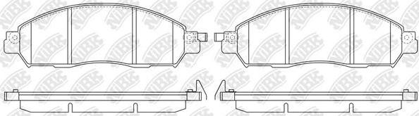 NiBK PN0644 - Тормозные колодки, дисковые, комплект autospares.lv