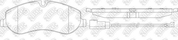 NiBK PN0667W - Тормозные колодки, дисковые, комплект autospares.lv