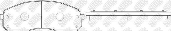 NiBK PN0600 - Тормозные колодки, дисковые, комплект autospares.lv