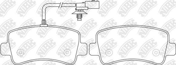 NiBK PN0638W - Тормозные колодки, дисковые, комплект autospares.lv