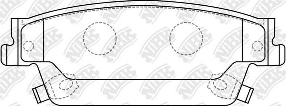 NiBK PN0625 - Тормозные колодки, дисковые, комплект autospares.lv