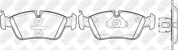 NiBK PN0010 - Тормозные колодки, дисковые, комплект autospares.lv