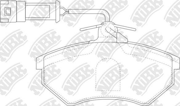 NiBK PN0018W - Тормозные колодки, дисковые, комплект autospares.lv