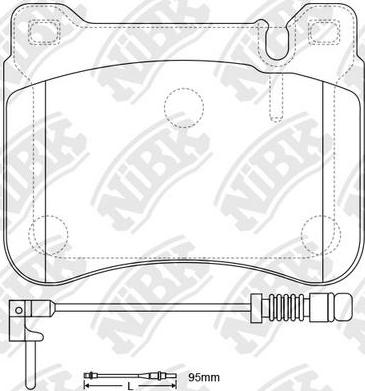 NiBK PN0037W - Тормозные колодки, дисковые, комплект autospares.lv