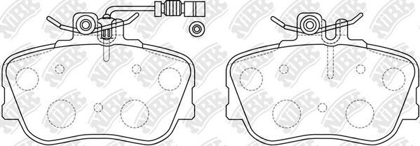 NiBK PN0025W - Тормозные колодки, дисковые, комплект autospares.lv