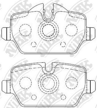 NiBK PN0070 - Тормозные колодки, дисковые, комплект autospares.lv