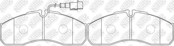 NiBK PN0072W - Тормозные колодки, дисковые, комплект autospares.lv