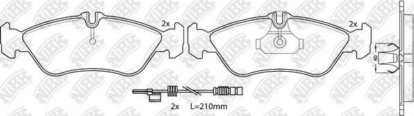 NiBK PN0169W - Тормозные колодки, дисковые, комплект autospares.lv