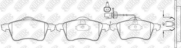 NiBK PN0108W - Тормозные колодки, дисковые, комплект autospares.lv