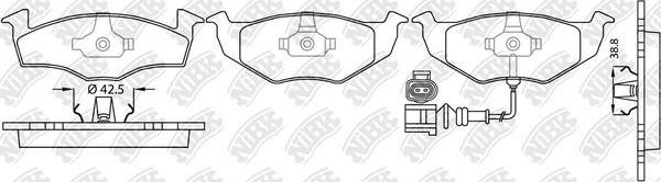 NiBK PN0113W - Тормозные колодки, дисковые, комплект autospares.lv