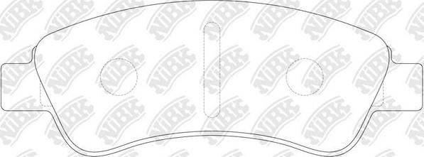 NiBK PN0182 - Тормозные колодки, дисковые, комплект autospares.lv